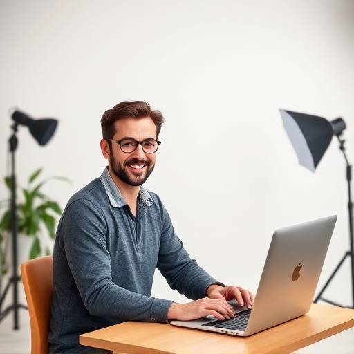 Captura de pantalla del curso online producido para 'Aprende Catalan', mostrando un profesor en un estudio de grabación.
