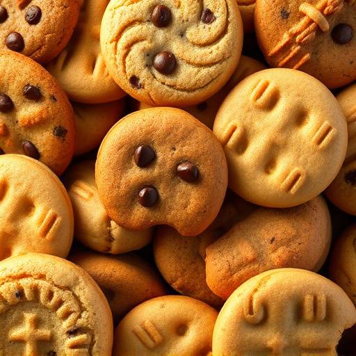 Ilustración de diferentes tipos de cookies